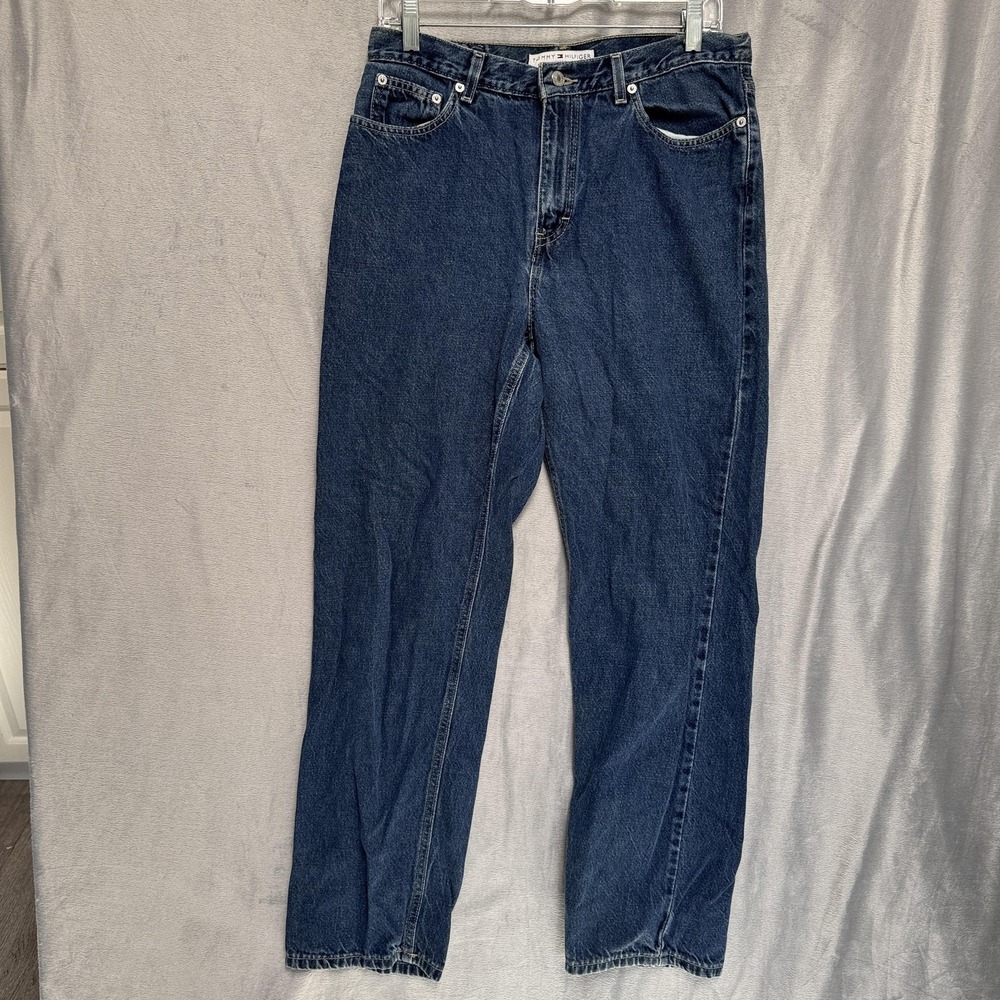 Vintage Tommy Hilfiger Jeans Womens 10 Blue High Rise Relaxed Denim Y2K 2000s